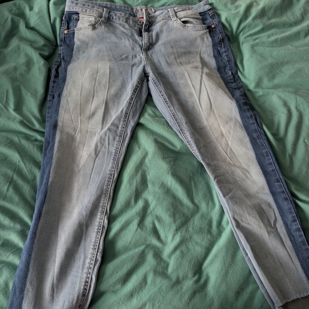 Arizona Jean Company Juniors Dual Blue Straight Leg Jeans Size 17